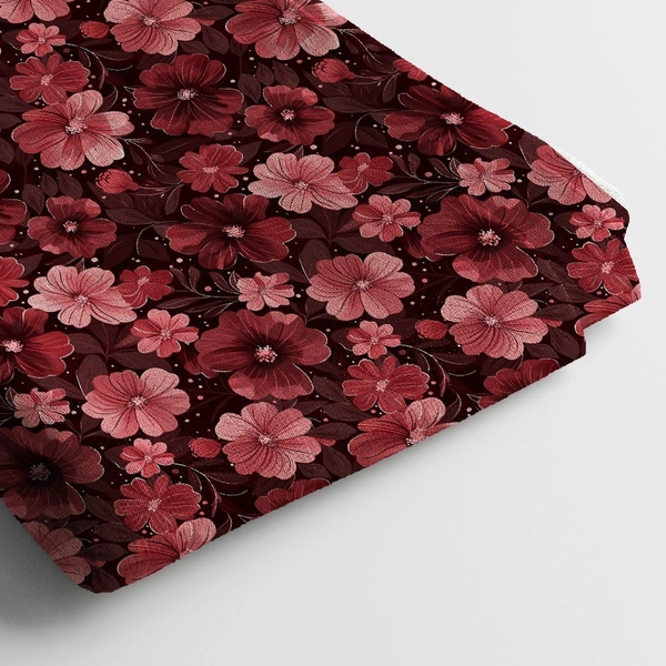 Arihant Creations Linen Cotton Digital Print Fabric  | 44 Width, Unstitched, Poly Blend - Linen