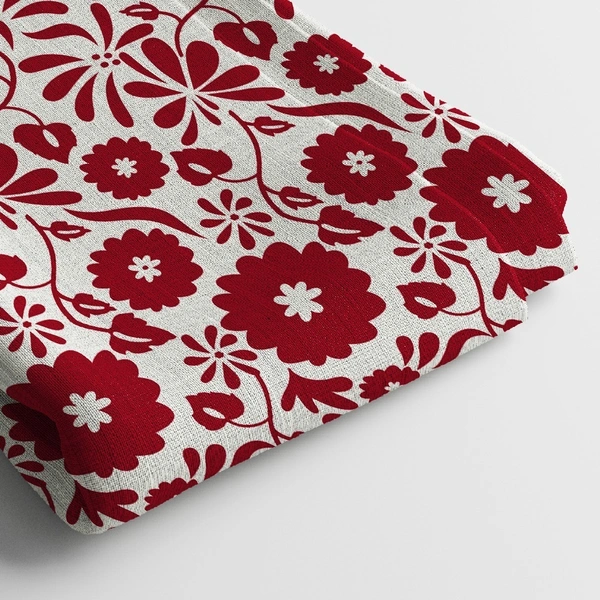 Arihant Creations Linen Cotton Digital Print Fabric  | 44 Width, Unstitched, Poly Blend - Linen