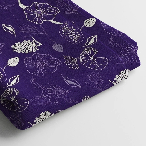 Muslin Digital Printed Fabric  | Poly Blend, 44 Width, Unstitched, Soft, Lightweight
