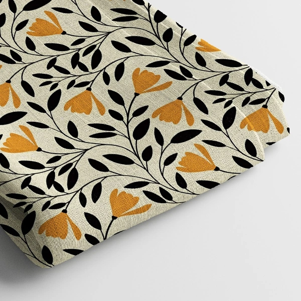 Poly Cotton Digital Printed Fabric, 44 Inches, Soft & Lightweight For Women Clothing