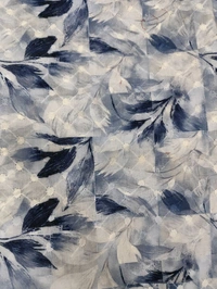 Arihant Creations Poly Cotton Chikankari Digital Print Fabric - Unstitched