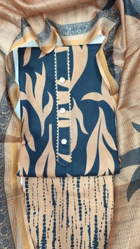 Arihant Creations Cotton Blend Printed Suit Set with Kota Doria Dupatta For Women’s Unstitched(Top 2.5m | Bottom 2.5m | Dupatta 2.25m)