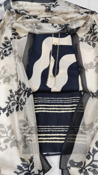 Arihant Creations Cotton Blend Printed Suit Set with Kota Doria Dupatta For Women’s Unstitched(Top 2.5m | Bottom 2.5m | Dupatta 2.25m)