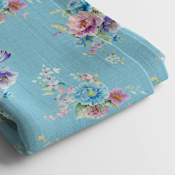 Arihant Creations Georgette Digital Print Fabric  | 44 Width, Unstitched - Georgette