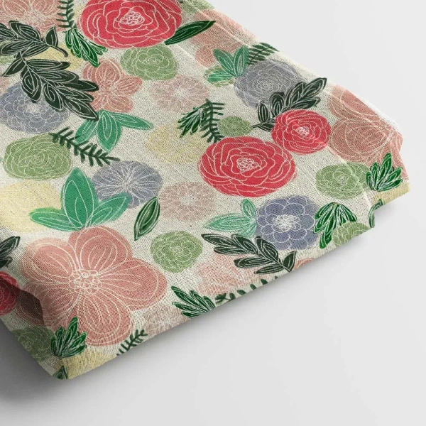 Arihant Creations Rayon Digital Print Fabric  | 44 Width, Unstitched, Poly Blend - Rayon