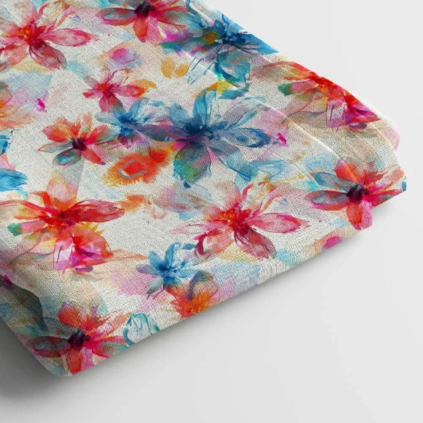 Arihant Creations Rayon Digital Print Fabric  | 44 Width, Poly Blend, Unstitched - Rayon