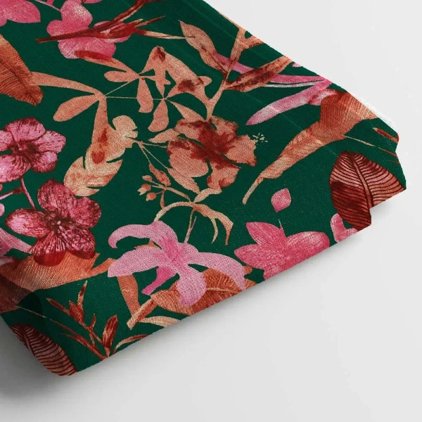 Arihant Creations Rayon Digital Print Fabric 2.5 MTR | 44 Width, Poly Blend, Unstitched - Rayon 2.5 MTR