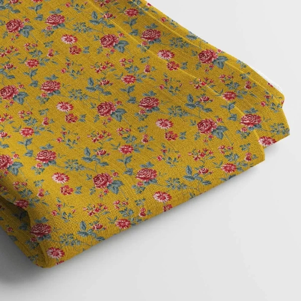 Arihant Creations Poly Rayon Digital Printed Fabric  | 44 Width, Unstitched - Rayon