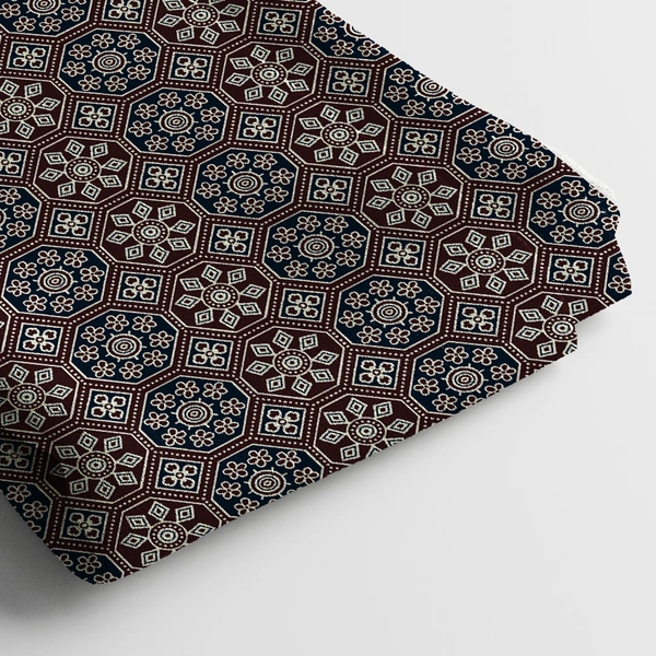 Arihant Creations Poly Cotton Digital Printed Fabric | 44 Width, Unstitched - Poly Cotton