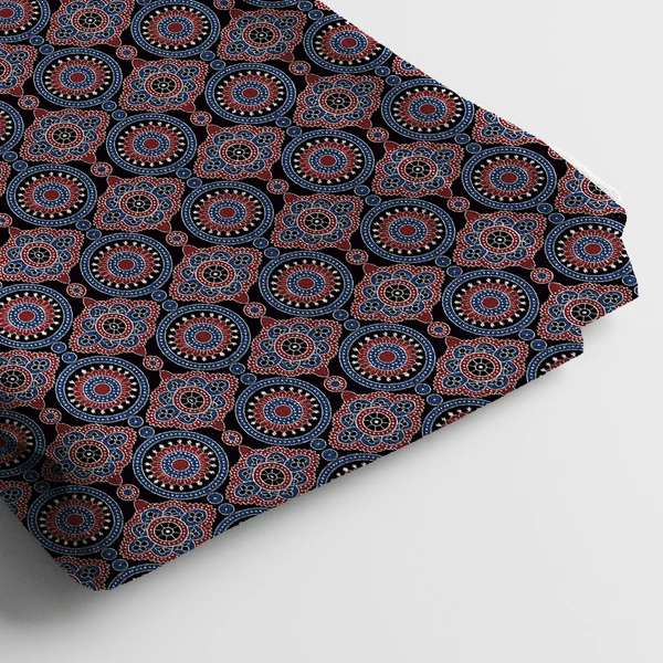 Arihant Creations Poly Cotton Digital Printed Fabric | 44 Width, Unstitched - Poly Cotton