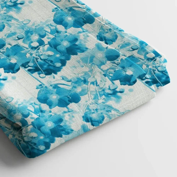 Arihant Creations Muslin Digital Printed Fabric 2.5 MTR | Poly Blend, 44 Width, Unstitched, Soft, Lightweight - 0.220 Kg, Muslin 2.5 MTR