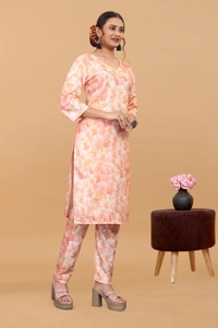 Arihant Creations Women's Cotton Digital Printed Co-Ord Set - Breathable, Stylish & Ready-to-Wear - L