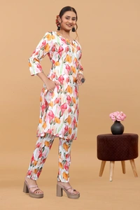 Arihant Creations Women's Cotton Digital Printed Co-Ord Set - Breathable, Stylish & Ready-to-Wear - L