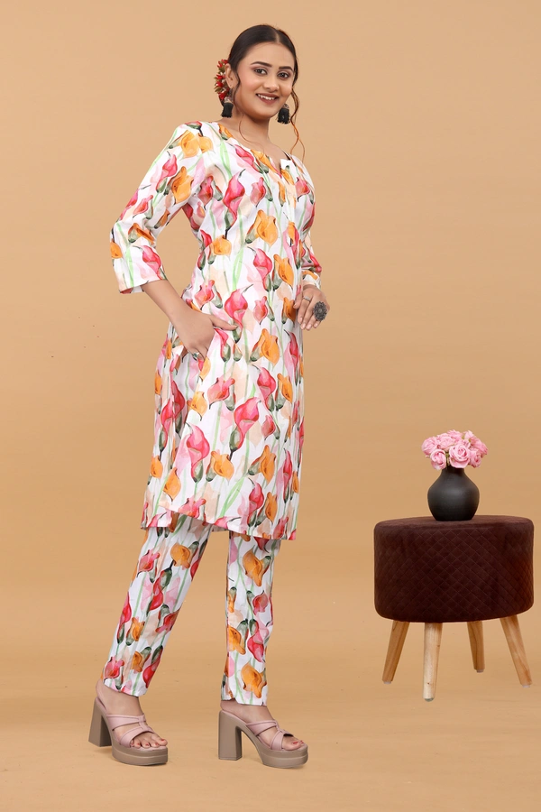 Arihant Creations Women's Cotton Digital Printed Co-Ord Set - Breathable, Stylish & Ready-to-Wear - L