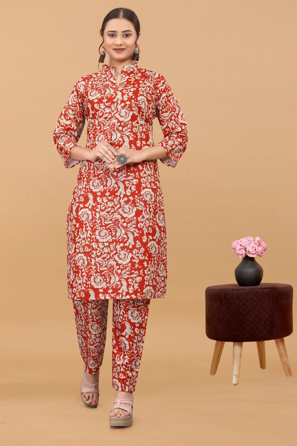 Arihant Creations Women's Cotton Digital Printed Co-Ord Set - Stylish, Breathable & Ready-to-Wear - L