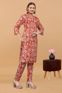 Arihant Creations Women's Cotton Digital Printed Co-Ord Set - Stylish, Breathable & Ready-to-Wear - L