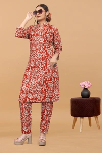 Arihant Creations Women's Cotton Digital Printed Co-Ord Set - Stylish, Breathable & Ready-to-Wear - L