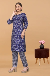 Arihant Creations Women's Cotton Digital Printed Kurta Pant Set - Soft, Breathable & Ready-to-Wear - XL
