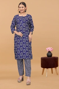 Arihant Creations Women's Cotton Digital Printed Kurta Pant Set - Soft, Breathable & Ready-to-Wear - XL