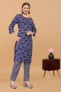 Arihant Creations Women's Cotton Digital Printed Kurta Pant Set - Soft, Breathable & Ready-to-Wear - XL
