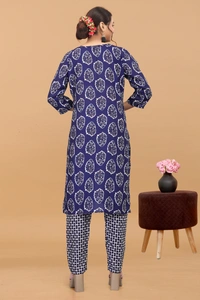 Arihant Creations Women's Cotton Digital Printed Kurta Pant Set - Soft, Breathable & Ready-to-Wear - XL