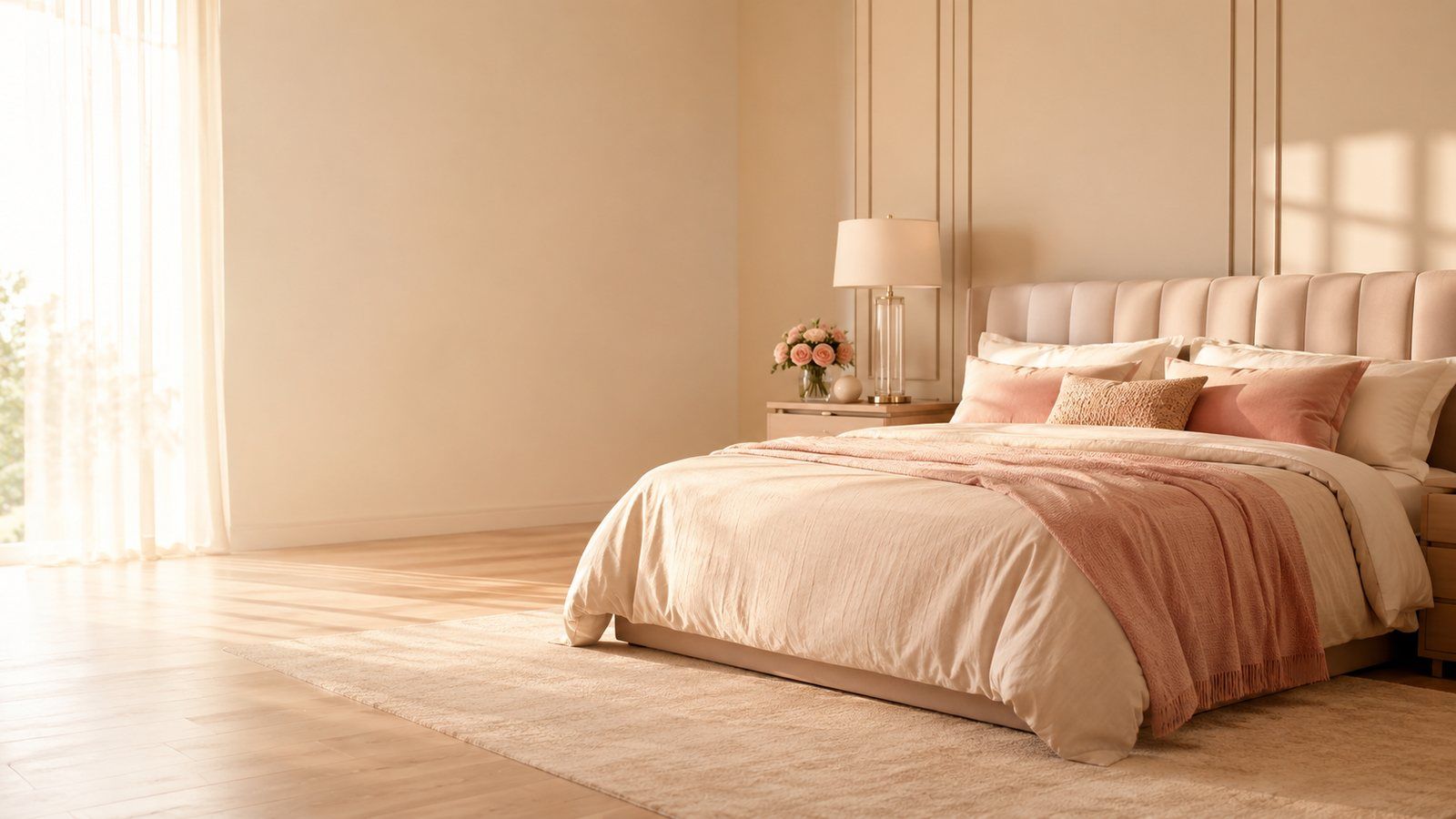 Rosebuds mattresses in a calm bedroom