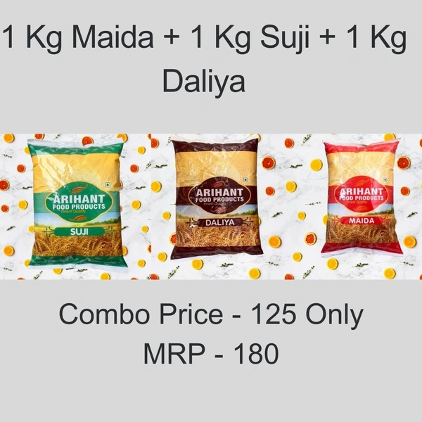 Arihant (Miada + Suji + Daliya) - 1 Kg Each
