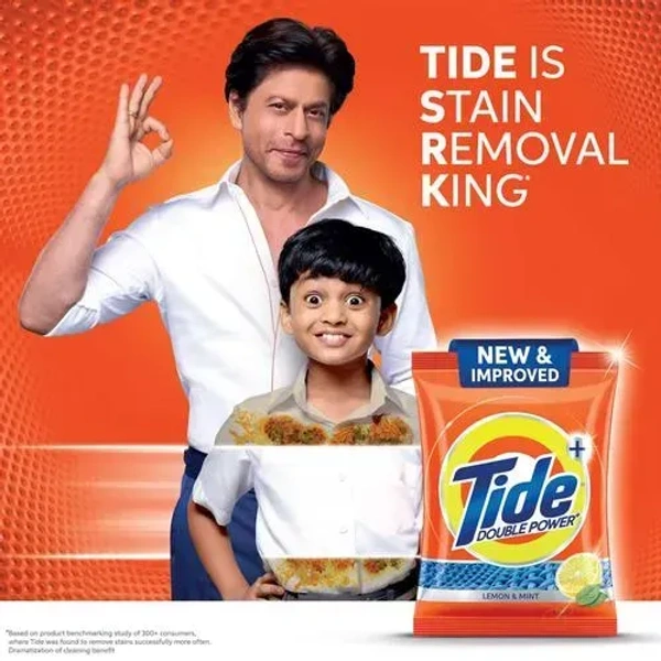 Tide Plus Detergent Washing Powder - Extra Power Lemon & Mint, 1 kg - 1 Kg