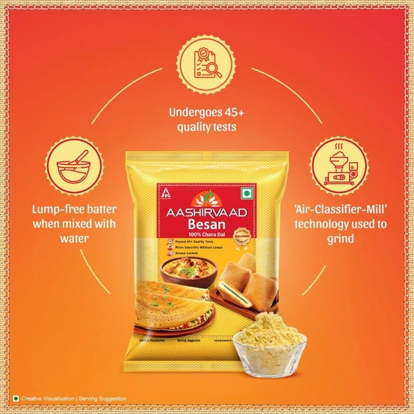 Aashirvaad, 100% Chana Dal Besan, 500g - 500 Gm