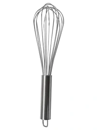 Home Multiuses Stainless Steel Kitchen Utensil Balloon Shape Wire Whisk, Egg Beater, Kitchen Tool, 20cm (Silver)