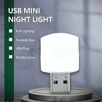 Mini USB LED Light | Plug in Night Light Bulb | USB Light for Laptop | Portable USB LED lamp | Portable Car Bulb for Bedroom Bathroom & Kitchen Use (10 pcs) | - 40D x 30W x 30H, White