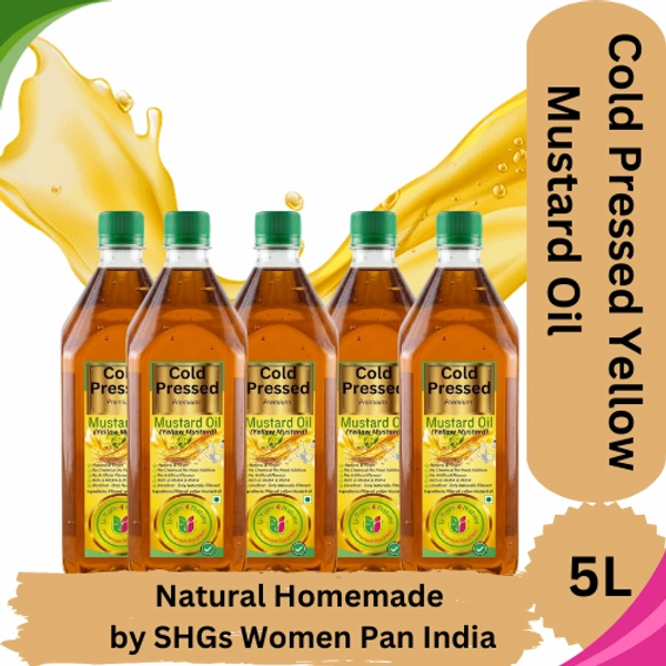 Cold-Pressed Yellow Mustard Oil- Simply Homemade - 1LX5