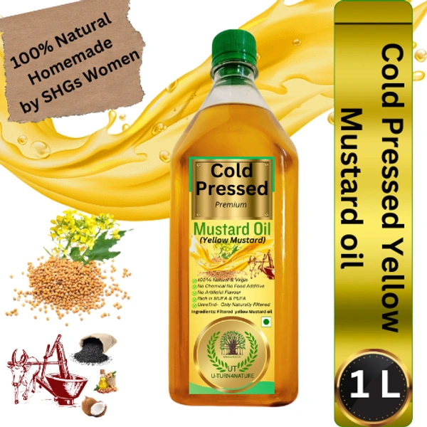 Cold-Pressed Yellow Mustard Oil, Homemade - 1L