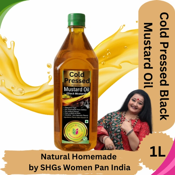 Cold-Pressed Black Mustard Oil- Simply Homemade - 1L