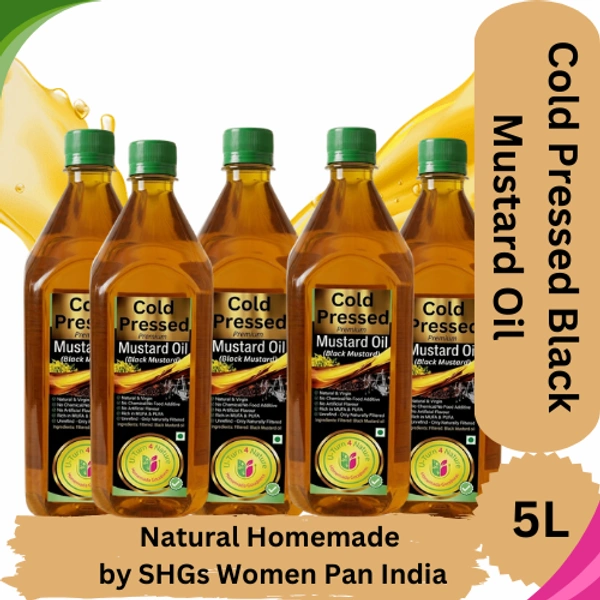 Cold-Pressed Black Mustard Oil- Simply Homemade - 1LX5