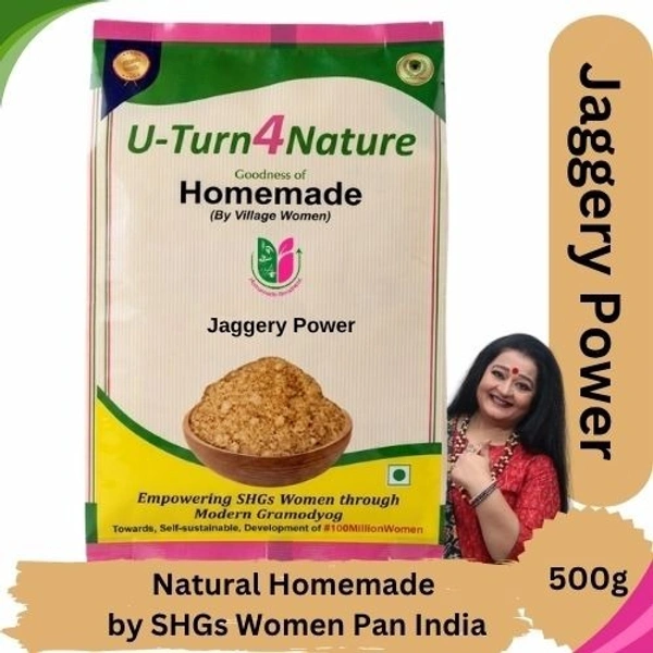 Desi Jaggery Powder Natural, No Sugar Mixed- Simply Homemade - 500g