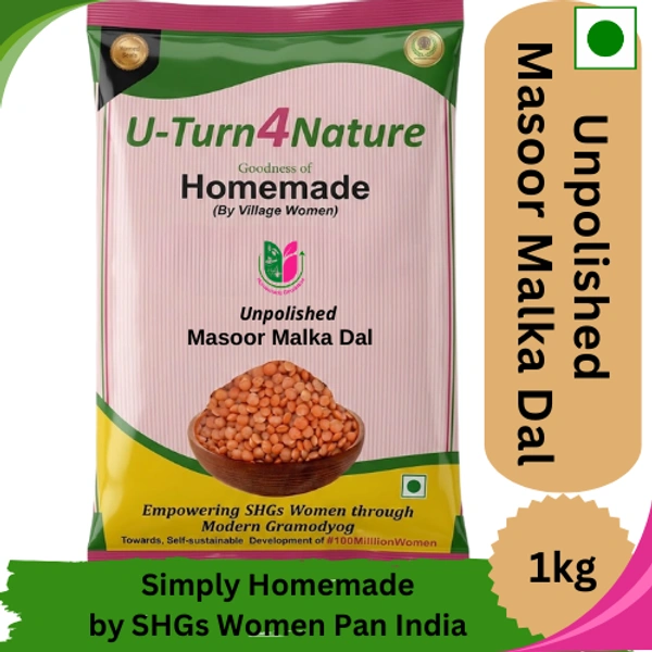 Malka Masoor Dal, Desi Unpolished Dal- Simply Homemade - 1kg