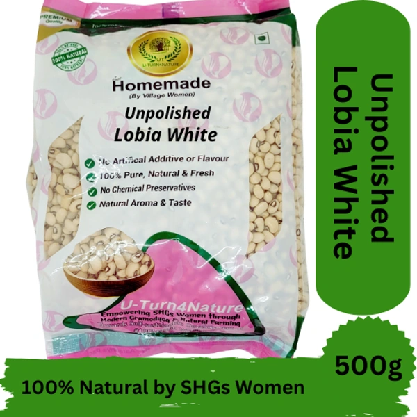 Unpolished Lobia (black-eyed peas) White - 500g