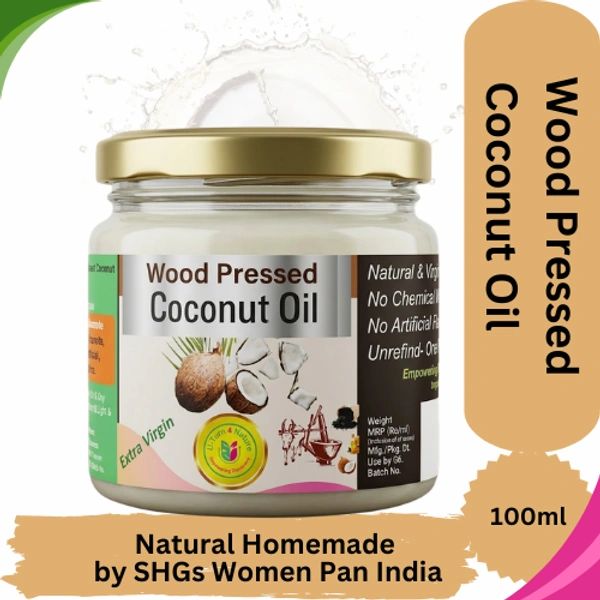 Wood Pressed Coconut Oil- Simply Homemade - 100ml