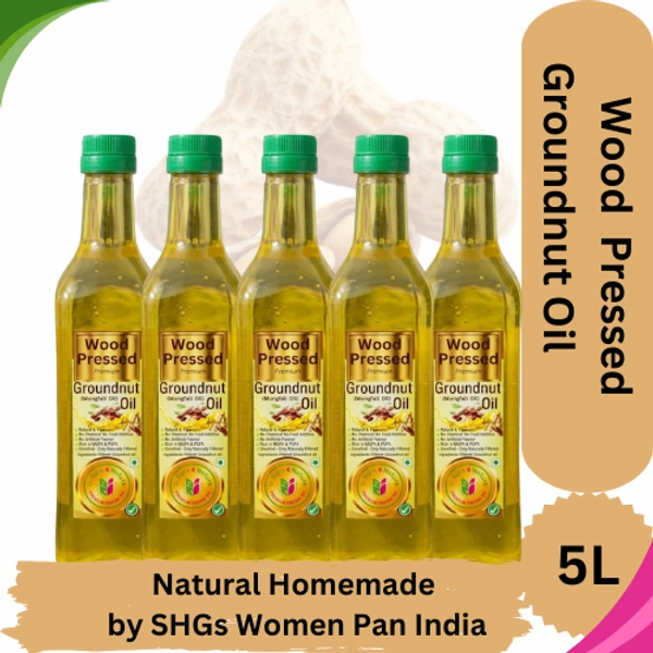 Wood Pressed Groundnut Oil- Simply Homemade - 1LX5