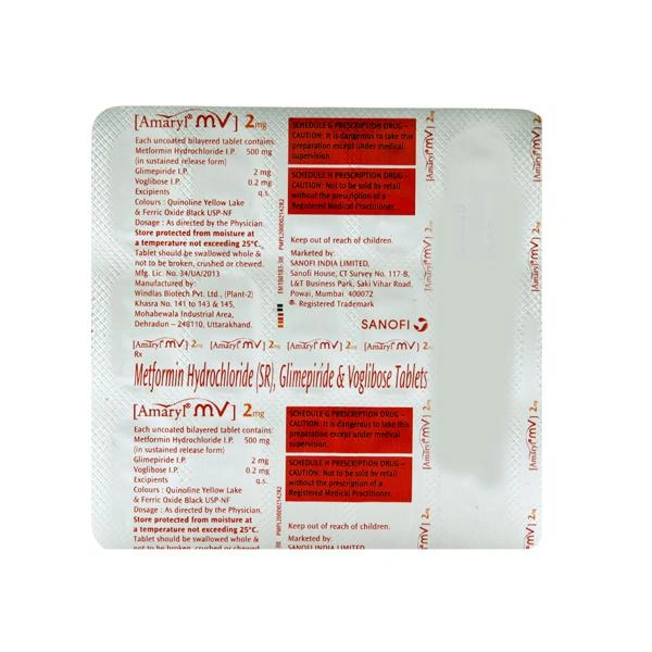 Amaryl MV 2mg Tablet