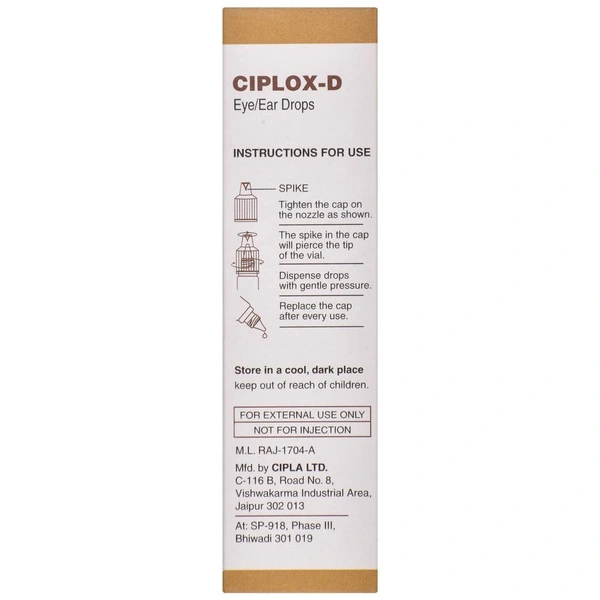 Ciplox D Eye/Ear Drops