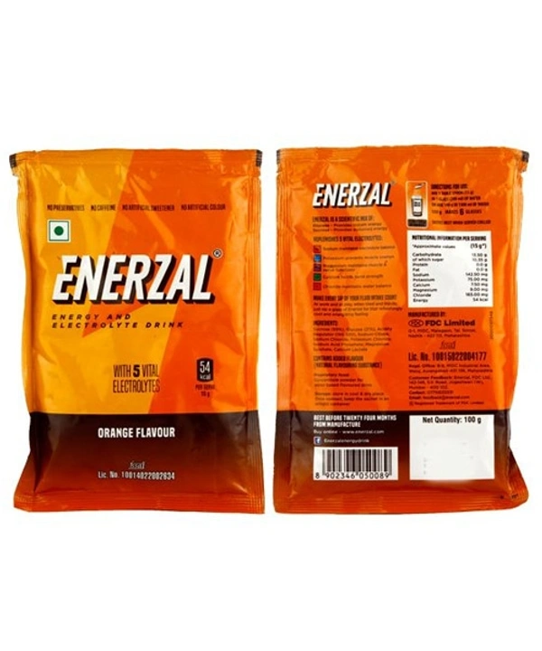 Enerzal Energy Drink Powder Orange