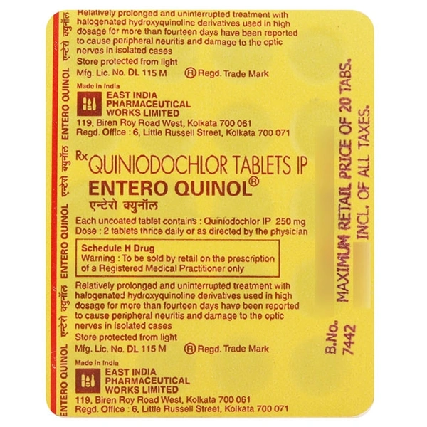 Enteroquinol 250mg Tablet