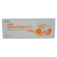 Mucinac 600 Effervescent Tablet Orange Sugar Free