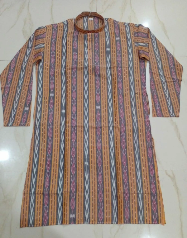 101490 Sambalpuri Cotton Kurta , Dhila With Stiching Size 32 Chest- 40 Chest - 40 Chest