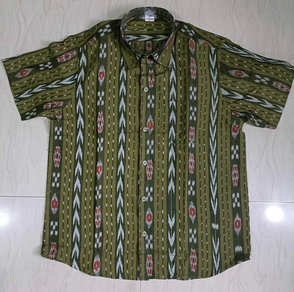 1000573 Sambalpuri Cotton Half Shirt - XL