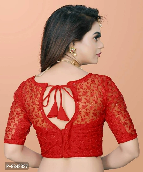 100619 Net Blause With Design Stiching - Xl