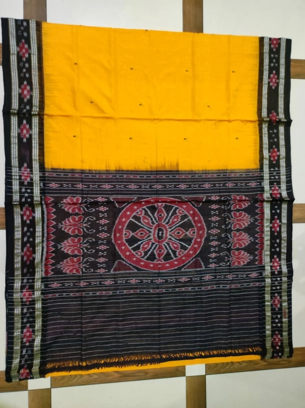 100638 Handloom cotton pasapali border konark ancahl design handloom cotton saree