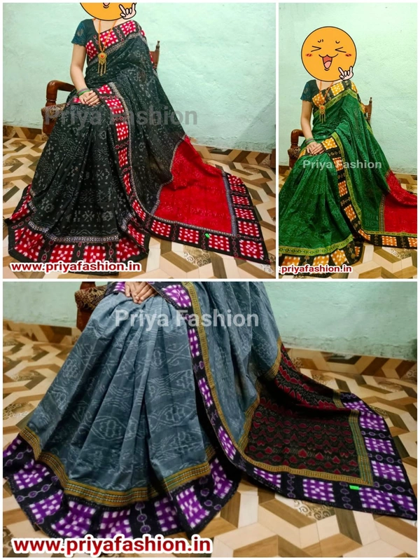 100875 Sambalpuri Patchwork Saree - Martini